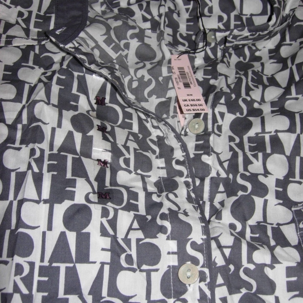 Victoria's Secret 2 Piece Set cotton Mayfair pajama set with long sleeves pants